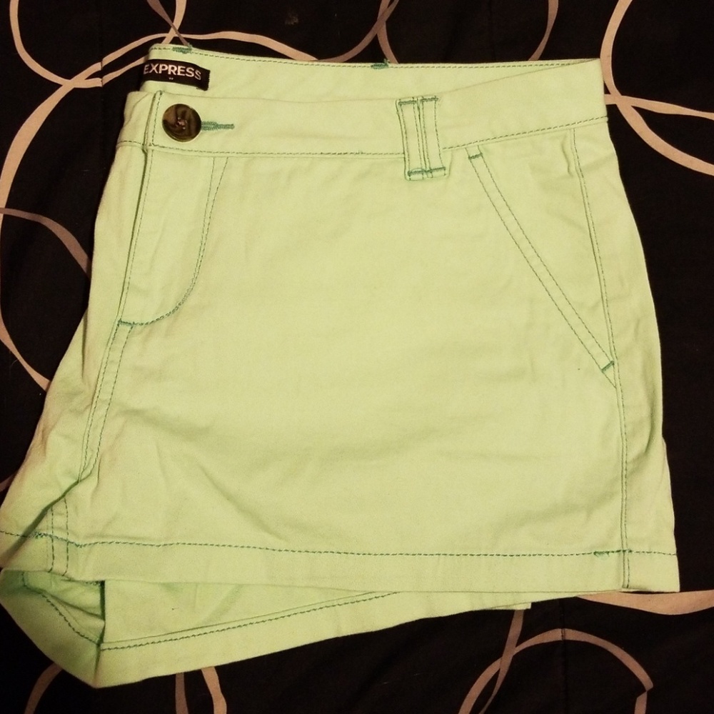 Express Mint Colored Shorts